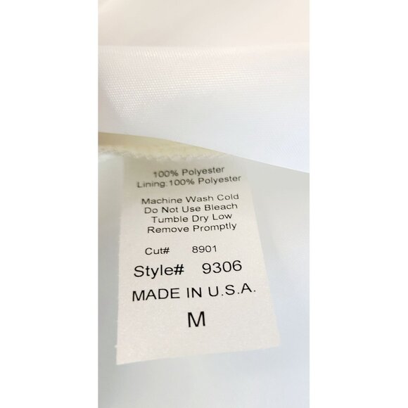 Girls Bolero Communion Special Occasion Satin Cardigan Size Medium White - Picture 7 of 10